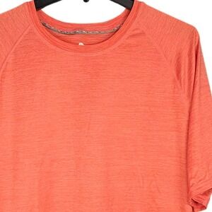 Tommy Bahama Islandzone Mens Large T-Shirt Orange Coral UPF Short Sleeve Stretch